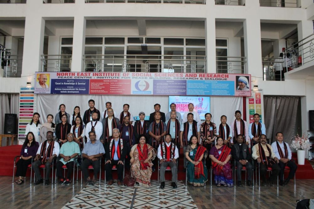 Participants and guests during the inaugural programme of the national workshop on leadership development for college principals of Nagaland on March 18.